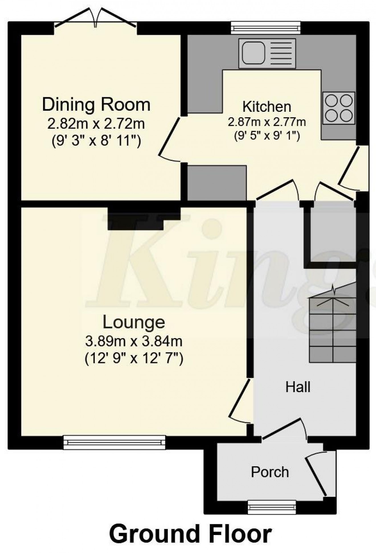 Floorplan for Churchfields, Headley