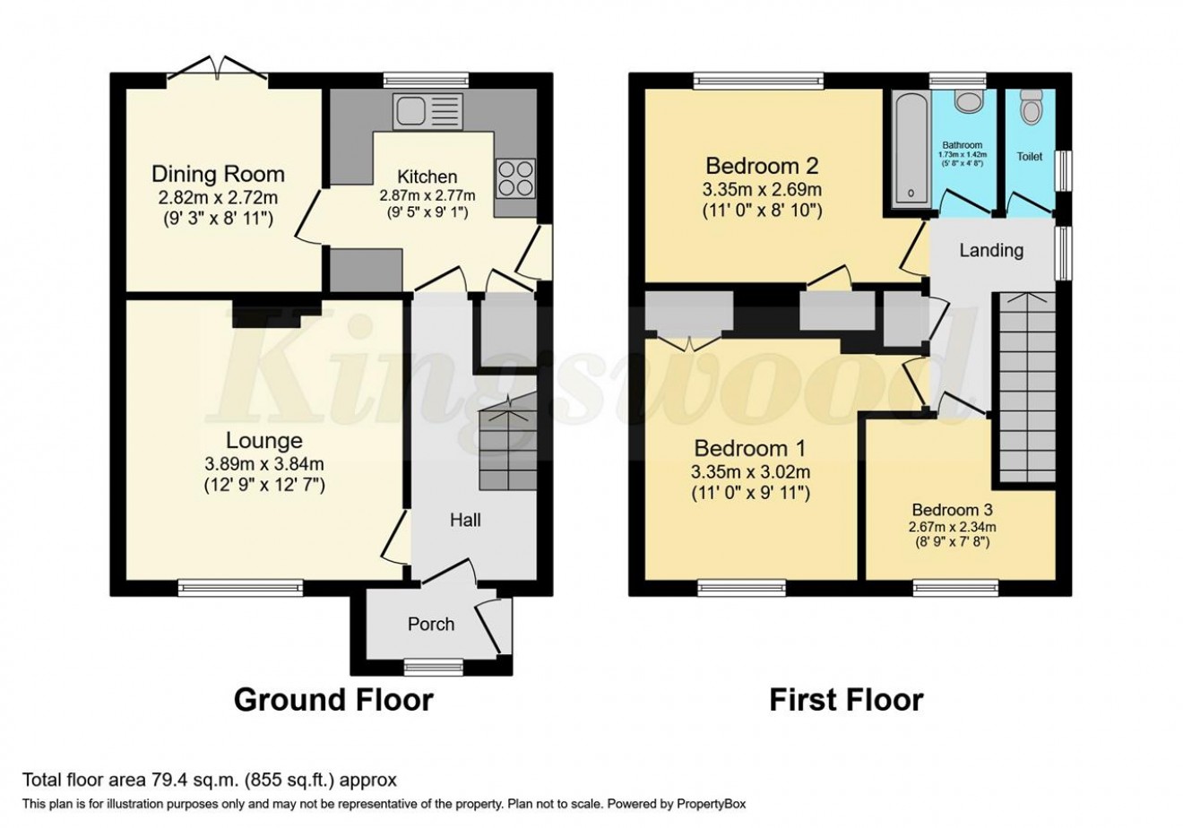 Floorplan for Churchfields, Headley
