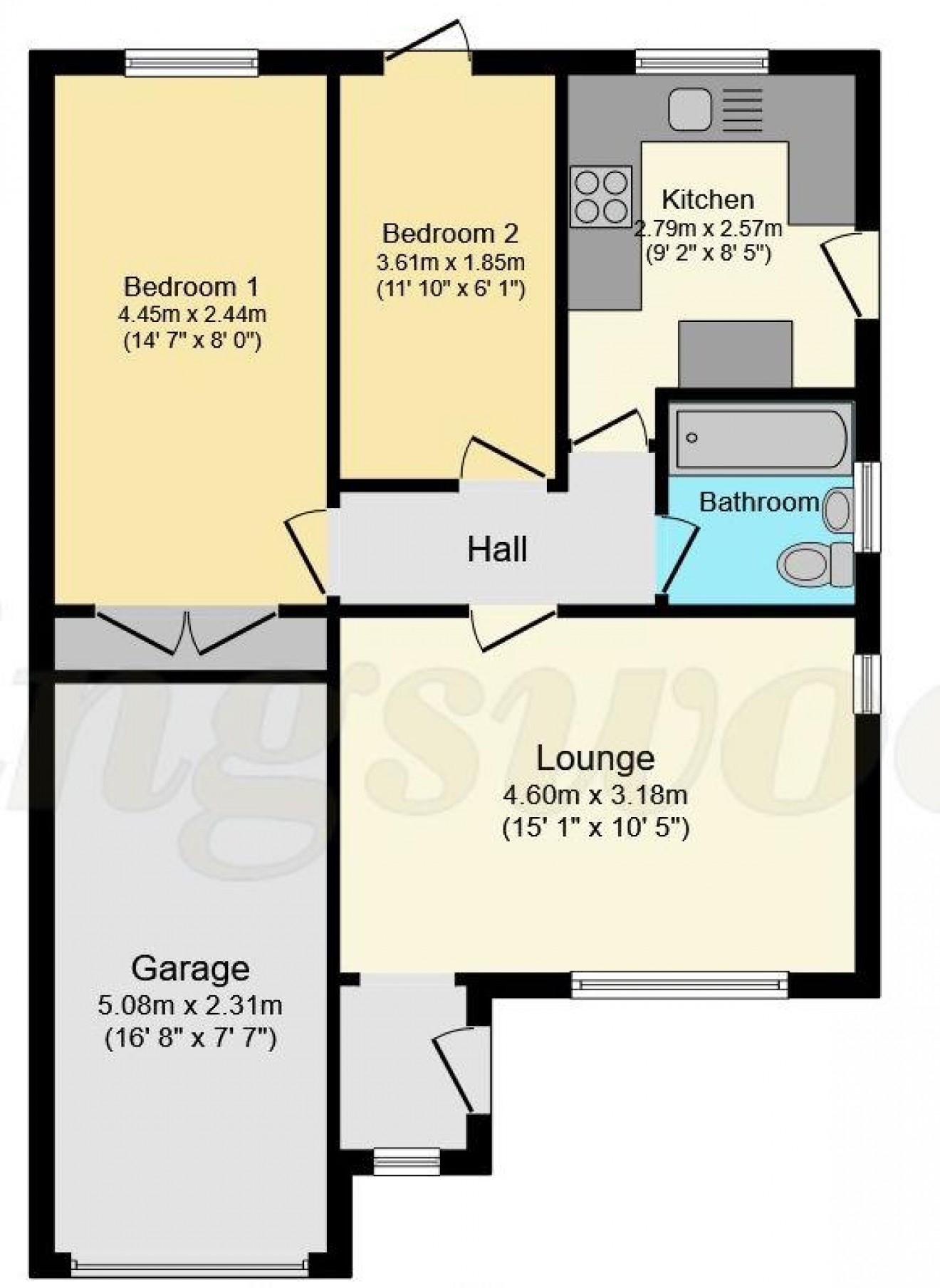 Floorplan for Britannia Close, Bordon