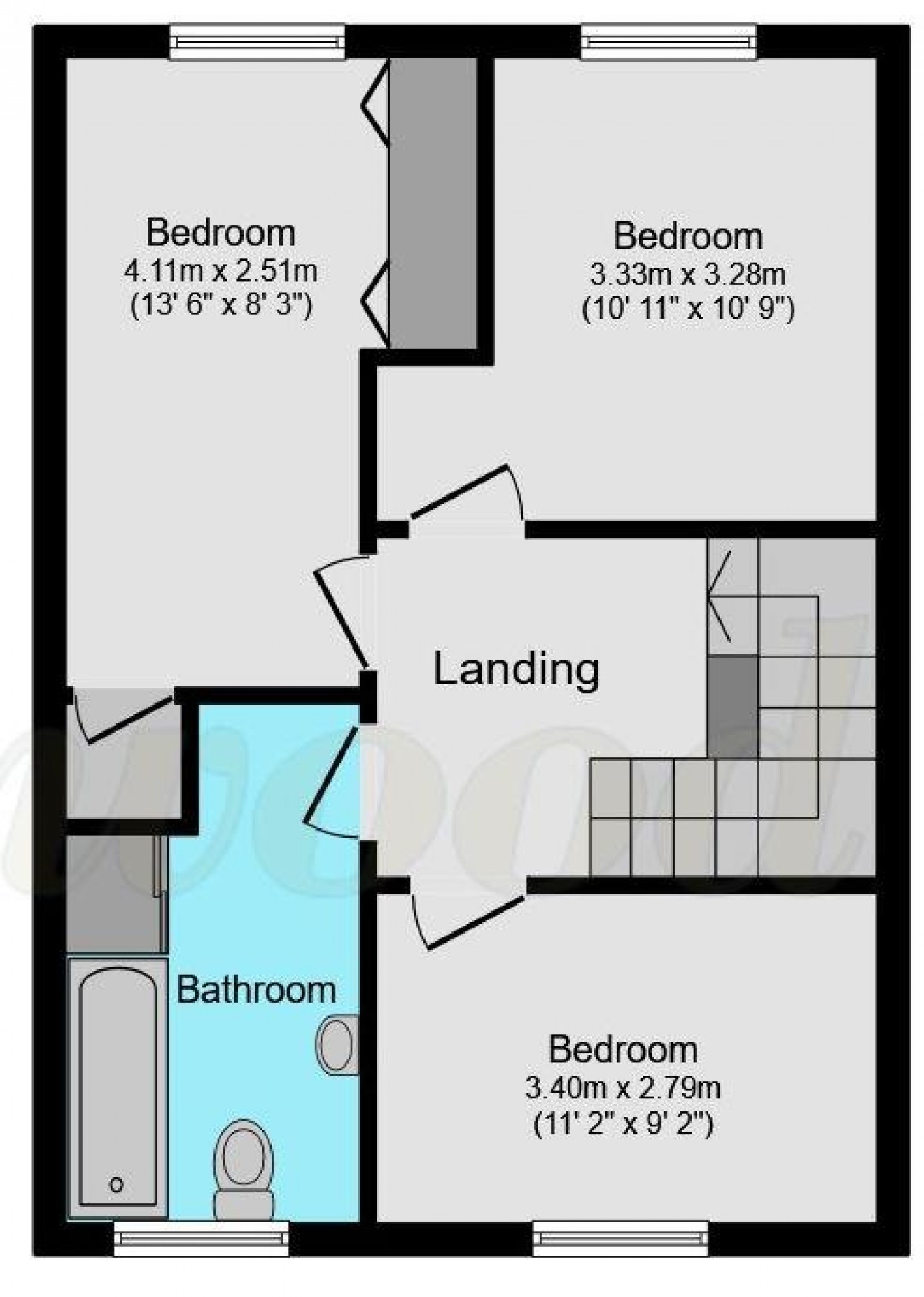 Floorplan for Elm Close, Bordon
