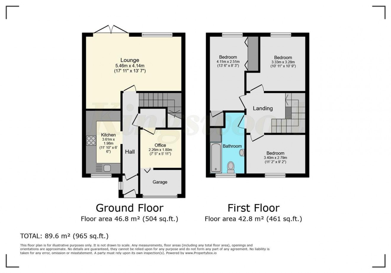 Floorplan for Elm Close, Bordon